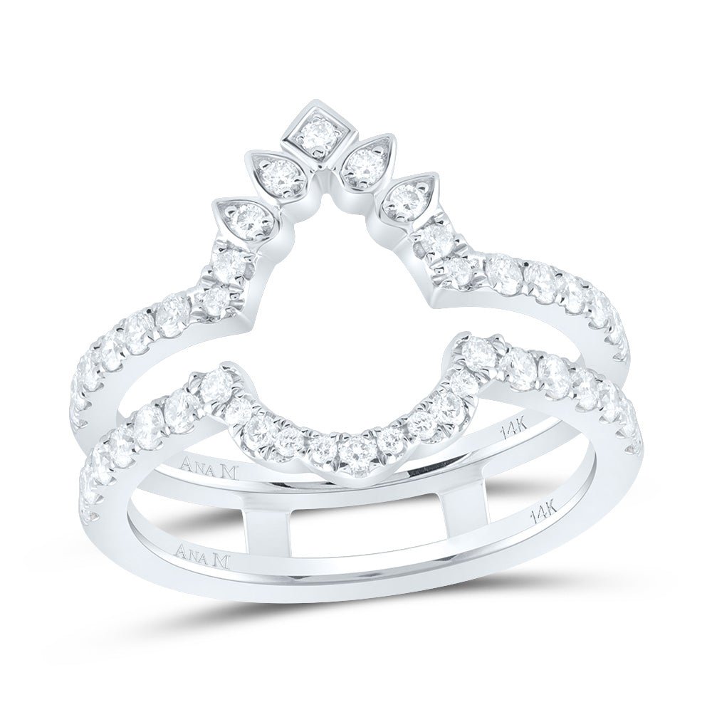 14K White Gold Diamond Enhancer Ring 5/8 Cttw - Splendid Jewellery