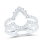 14K White Gold Diamond Enhancer Ring 5/8 Cttw - Splendid Jewellery