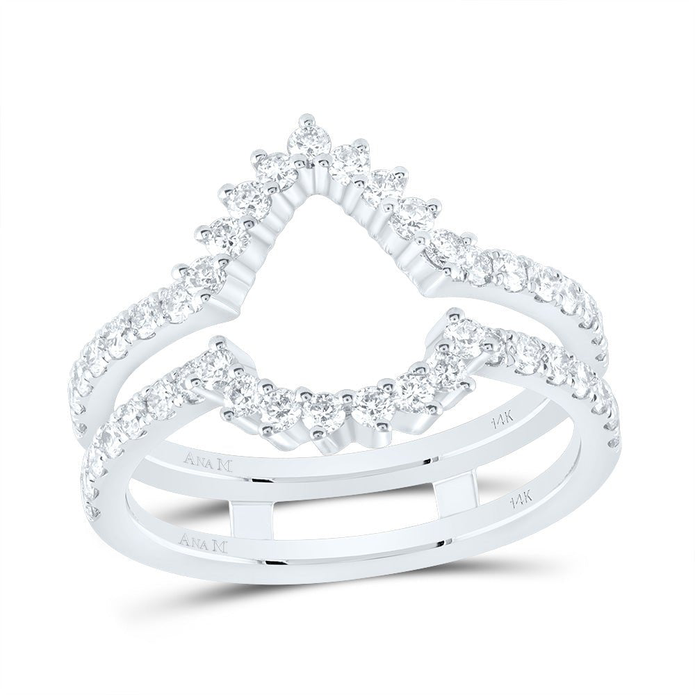 14K White Gold Diamond Enhancer Ring 7/8 Cttw - Splendid Jewellery