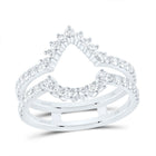 14K White Gold Diamond Enhancer Ring 7/8 Cttw - Splendid Jewellery