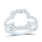 14K White Gold Diamond Enhancer Ring 7/8 Cttw - Splendid Jewellery