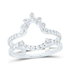 14K White Gold Diamond Enhancer Ring 7/8 Cttw - Splendid Jewellery