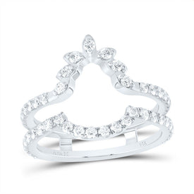14K White Gold Diamond Enhancer Ring 7/8 Cttw - Splendid Jewellery