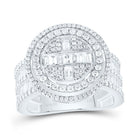 14K White Gold Diamond Fashion Baguette Bridal Ring 1 5/8 Cttw - Splendid Jewellery