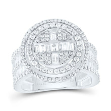 Load image into Gallery viewer, 14K White Gold Diamond Fashion Baguette Bridal Ring 1 5/8 Cttw - Splendid Jewellery