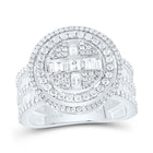 14K White Gold Diamond Fashion Baguette Bridal Ring 1 5/8 Cttw - Splendid Jewellery