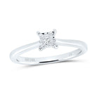 14K White Gold Diamond Fashion Bridal Ring 1/6 Cttw - Splendid Jewellery