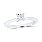 14K White Gold Diamond Fashion Bridal Ring 1/6 Cttw - Splendid Jewellery
