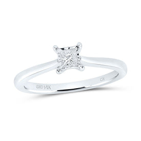 14K White Gold Diamond Fashion Bridal Ring 1/6 Cttw - Splendid Jewellery