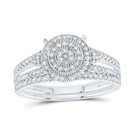 14K White Gold Diamond Fashion Bridal Set 1/2 Cttw - Splendid Jewellery