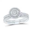 14K White Gold Diamond Fashion Bridal Set 1/3 Cttw - Splendid Jewellery