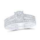 14K White Gold Diamond Fashion Bridal Set 1/4 Cttw - Splendid Jewellery