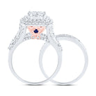 14K White Gold Diamond Fashion Bridal Set 2 1/4 Cttw - Splendid Jewellery