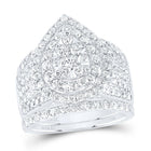 14K White Gold Diamond Fashion Bridal Set 2 3/4 Cttw - Splendid Jewellery