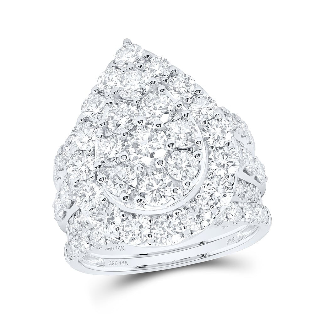 14K White Gold Diamond Fashion Bridal Set 7 Cttw - Splendid Jewellery
