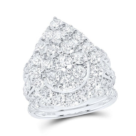 14K White Gold Diamond Fashion Bridal Set 7 Cttw - Splendid Jewellery