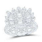 14K White Gold Diamond Fashion Cushion Ring 1 3/4 Cttw - Splendid Jewellery