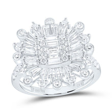 Load image into Gallery viewer, 14K White Gold Diamond Fashion Cushion Ring 1 3/4 Cttw - Splendid Jewellery