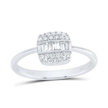 Load image into Gallery viewer, 14K White Gold Diamond Fashion Cushion Ring 1/3 Cttw - Splendid Jewellery
