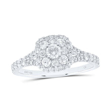 Load image into Gallery viewer, 14K White Gold Diamond Fashion Cushion Ring 3/4 Cttw - Splendid Jewellery