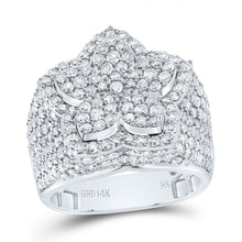 Load image into Gallery viewer, 14K White Gold Diamond Fashion Flower Ring 3 Cttw - Splendid Jewellery