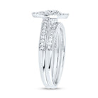 14K White Gold Diamond Fashion Heart Bridal Set 1/2 Cttw - Splendid Jewellery