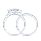 14K White Gold Diamond Fashion Heart Bridal Set 1/2 Cttw - Splendid Jewellery