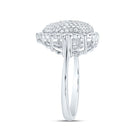 14K White Gold Diamond Fashion Heart Ring 1 Cttw - Splendid Jewellery