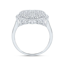 Load image into Gallery viewer, 14K White Gold Diamond Fashion Heart Ring 1 Cttw - Splendid Jewellery