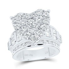 Load image into Gallery viewer, 14K White Gold Diamond ""Fashion Heart Ring""" 4 Cttw - Splendid Jewellery