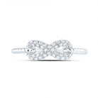 14K White Gold Diamond Fashion Infinity Ring 1/5 Cttw - Splendid Jewellery