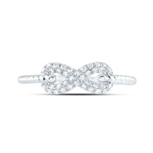 Load image into Gallery viewer, 14K White Gold Diamond Fashion Infinity Ring 1/5 Cttw - Splendid Jewellery