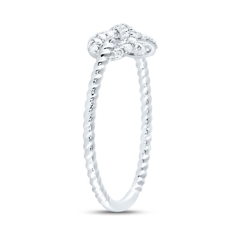 14K White Gold Diamond Fashion Infinity Ring 1/5 Cttw - Splendid Jewellery