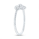 14K White Gold Diamond Fashion Infinity Ring 1/5 Cttw - Splendid Jewellery