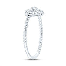 Load image into Gallery viewer, 14K White Gold Diamond Fashion Infinity Ring 1/5 Cttw - Splendid Jewellery