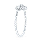 14K White Gold Diamond Fashion Infinity Ring 1/5 Cttw - Splendid Jewellery