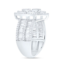 Load image into Gallery viewer, 14K White Gold Diamond Fashion Marquise Baguette Bridal Ring 1 3/4 Cttw - Splendid Jewellery
