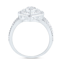 Load image into Gallery viewer, 14K White Gold Diamond Fashion Marquise Baguette Bridal Ring 1 3/4 Cttw - Splendid Jewellery
