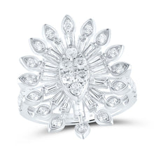 Load image into Gallery viewer, 14K White Gold Diamond Fashion Marquise Ring 1 7/8 Cttw - Splendid Jewellery