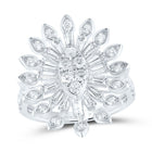 14K White Gold Diamond Fashion Marquise Ring 1 7/8 Cttw - Splendid Jewellery