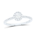 14K White Gold Diamond Fashion Promise Ring 1/3 Cttw - Splendid Jewellery