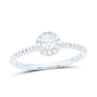 14K White Gold Diamond Fashion Promise Ring 1/3 Cttw - Splendid Jewellery