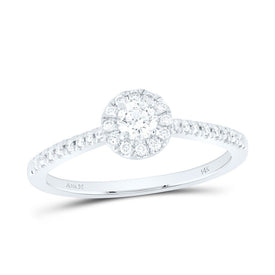 14K White Gold Diamond Fashion Promise Ring 1/3 Cttw - Splendid Jewellery
