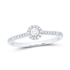 14K White Gold Diamond Fashion Promise Ring 1/4 Cttw - Splendid Jewellery