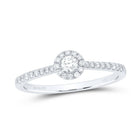 14K White Gold Diamond Fashion Promise Ring 1/4 Cttw - Splendid Jewellery