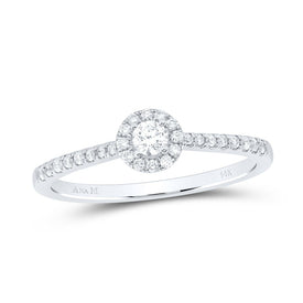 14K White Gold Diamond Fashion Promise Ring 1/4 Cttw - Splendid Jewellery