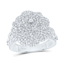 Load image into Gallery viewer, 14K White Gold Diamond Fashion Rose Ring 2 Cttw - Splendid Jewellery