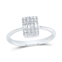 Load image into Gallery viewer, 14K White Gold Diamond Fashion Square Ring 1/3 Cttw - Splendid Jewellery