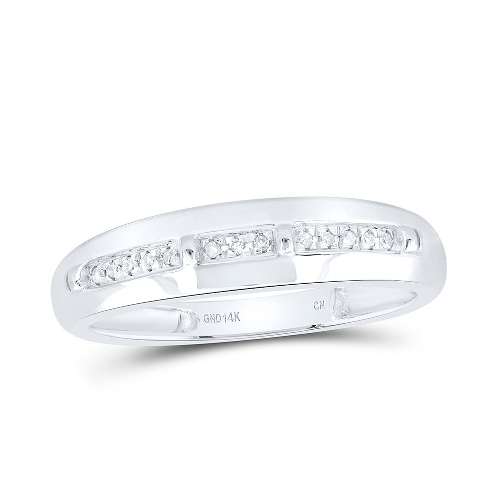 14K White Gold Diamond Fashion Trio Ring Set 1/4 Cttw - Splendid Jewellery