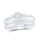 14K White Gold Diamond Fashion Trio Ring Set 1/4 Cttw - Splendid Jewellery